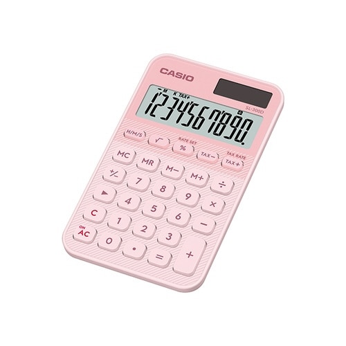 カシオ カラフル電卓 ノート型 ライトピンク