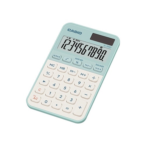 カシオ カラフル電卓 ノート型 ライトグリーン