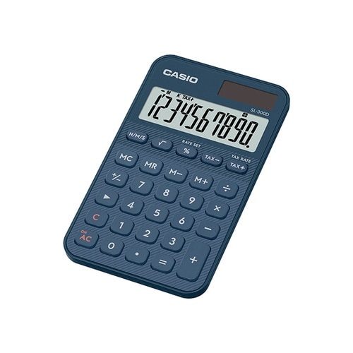 カシオ カラフル電卓 ノート型 ネイビー