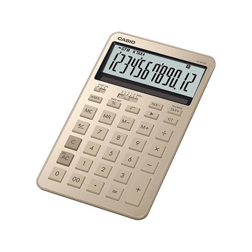 カシオ スタイリッシュ電卓 ジャスト型 ゴールド