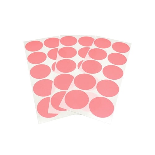 丸シールシート30ショッキングレッド×10