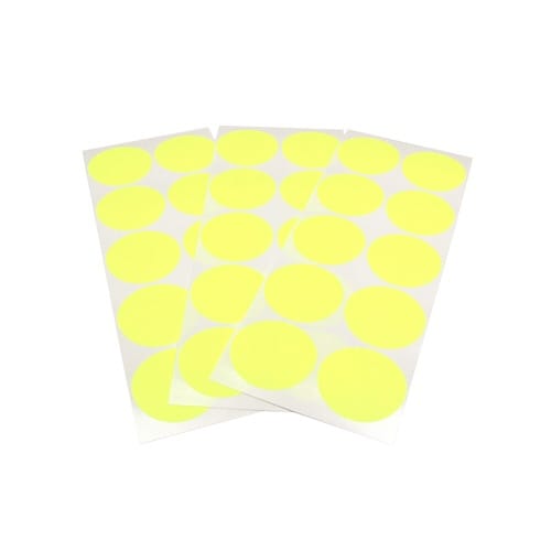 丸シールシート30ショッキングイエロー×10