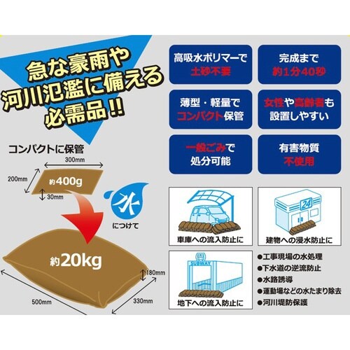 高吸水土のう(10枚入り)