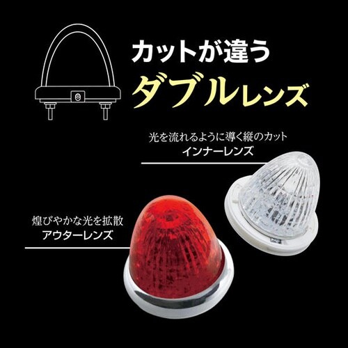 牙龍マーカーランプ(LED光源) カラー:レッド