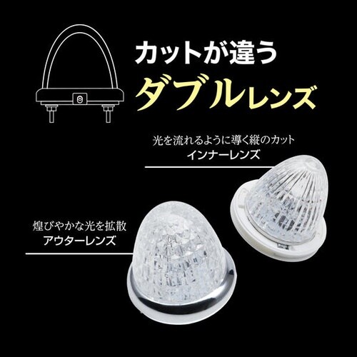 牙龍マーカーランプ(LED光源) カラー:硝子クリ