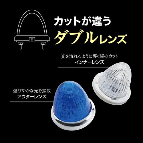 牙龍マーカーランプ(LED光源) カラー:ブルー