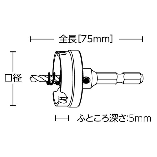 超硬ホールソーメタコア充電 MCJTB−22