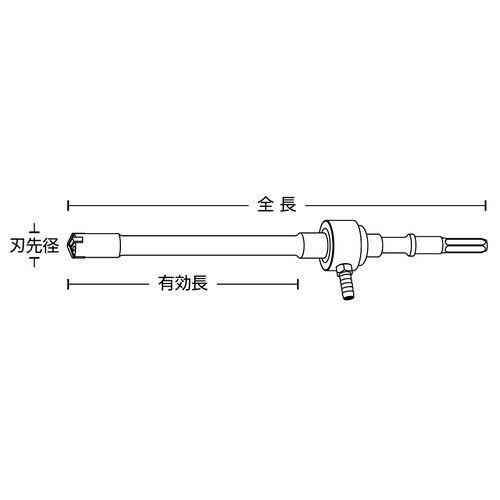 QビットUX六角軸シャンクQHX24.0×400