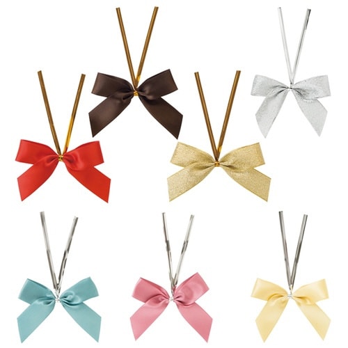 サテンリボンワイヤータイブラウン−2 50個