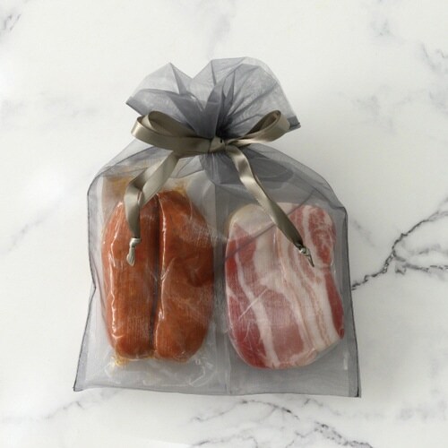 オーガンジーバッグ グレー M 10枚