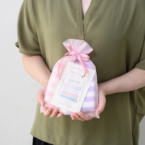 オーガンジーバッグ ピンク L 10枚