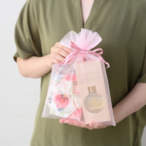 オーガンジーバッグ ピンク LL 10枚