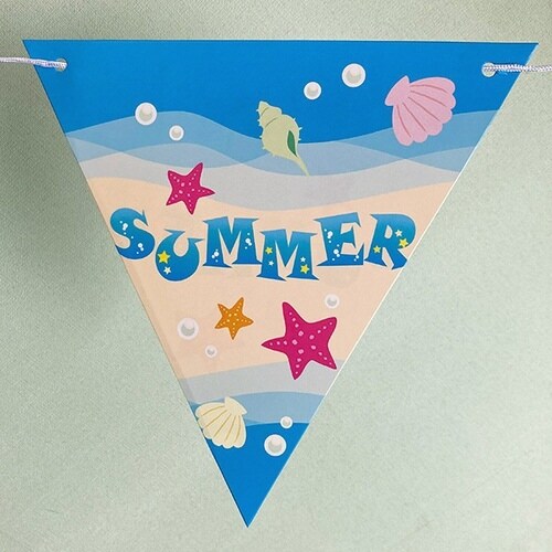 マリンオーシャンフラッグガーランド