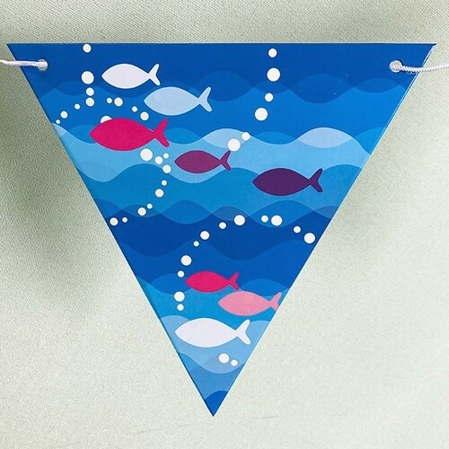 マリンオーシャンフラッグガーランド