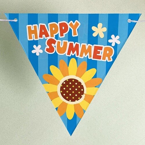 青空ひまわりフラッグガーランド