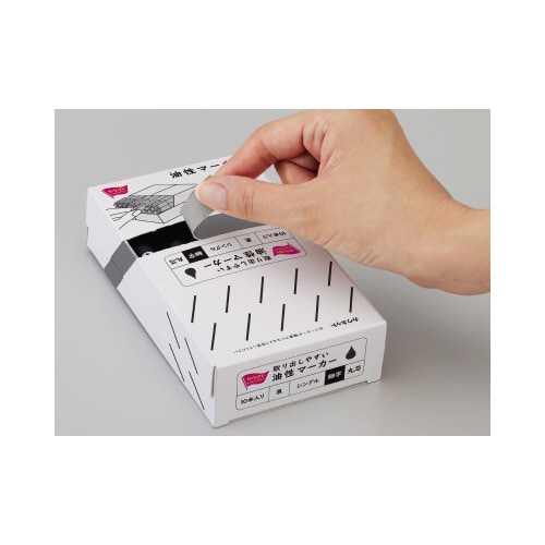 取り出しやすい油性マーカーシングル 細字黒100本