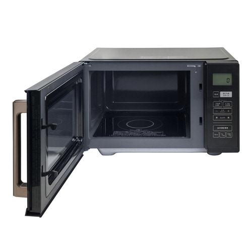 大型フラット電子レンジ23L BK色