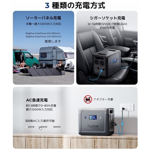 ポータブル電源 リン酸鉄リチウムイオン電池2500