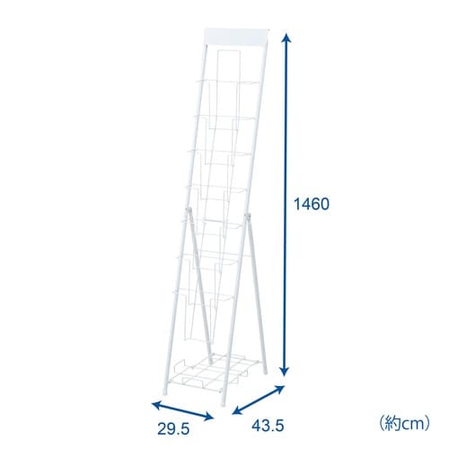 折りたたみ式パンフレットスタンド7段1列分割MWH