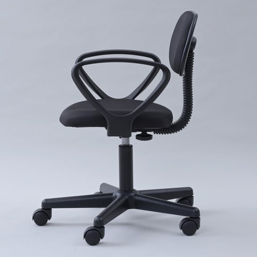 ワークチェア オフィスチェア 肘付き BK