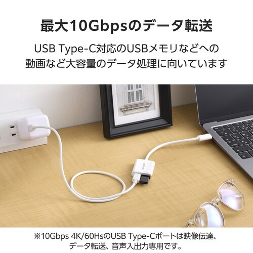 USB−C 変換アダプタ 100W PD ホワイト