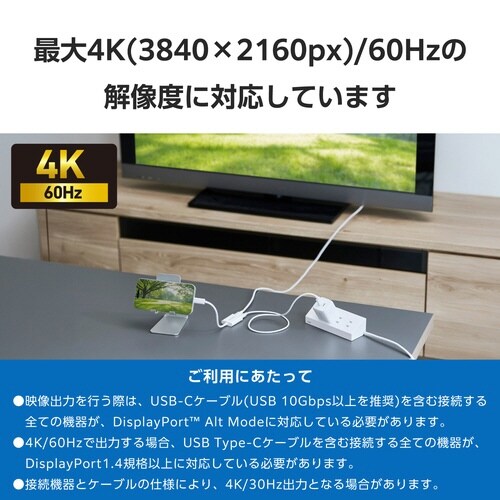 USB−C 変換アダプタ 100W PD ホワイト