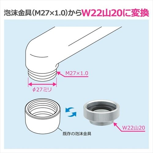 GA−HK048 泡沫変換アダプター W22