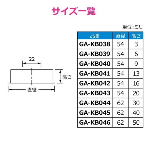 GA−KB040 化粧座金 呼13 54x9