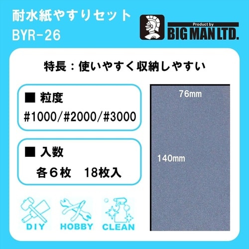 耐水紙ヤスリ#1000 76x140mm