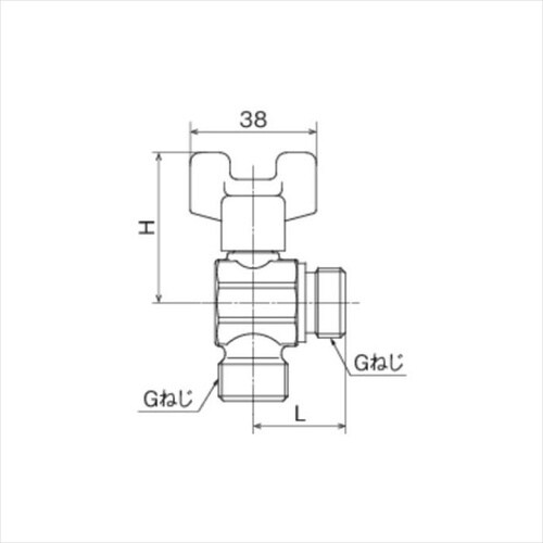 AL型BV G3/4xG3/4 メッキ