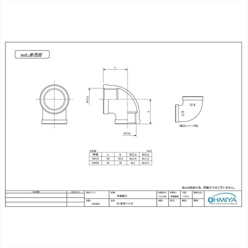 BCオスアダプター 13x12.7