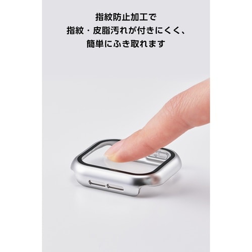 アップルウォッチ 42mm フルカバー メタル銀