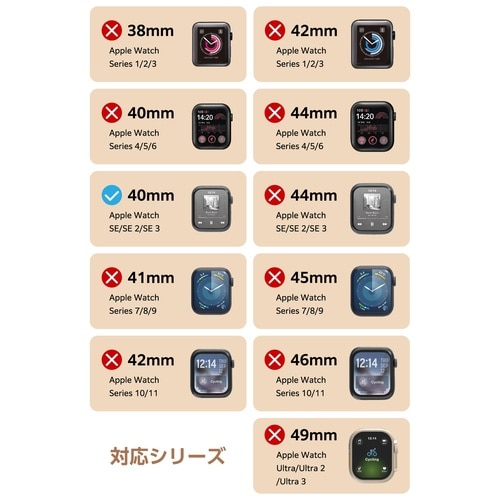 アップルウォッチ 40mm フルカバー ホワイト