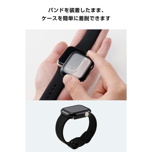 アップルウォッチ 40mm フルカバー メタル黒