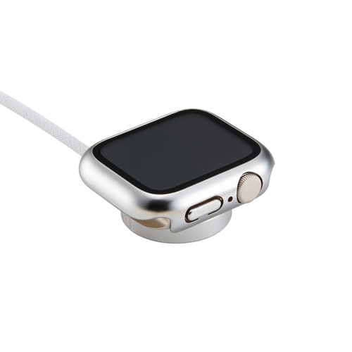 アップルウォッチ 40mm フルカバー メタル銀