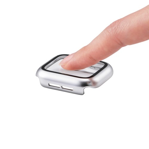 アップルウォッチ 40mm フルカバー メタル銀