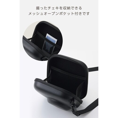 チェキケース instaxmini対応エンボス 黒