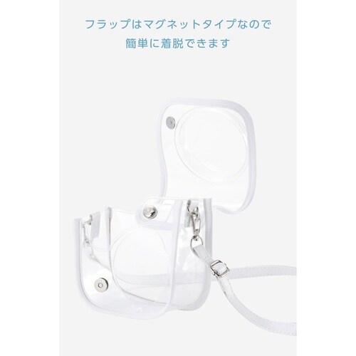 チェキケース mini12専用クリアマグネット 白