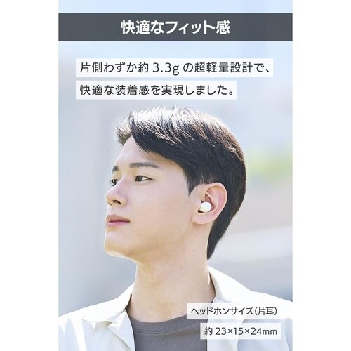 ワイヤレスイヤホン BT超小型 充電ケース 白