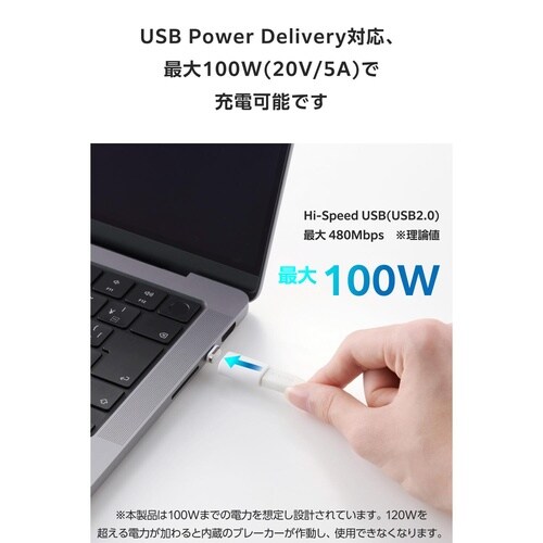 USB−C マグネット変換アダプタ ホワイト