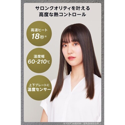 プロテクトイオン ストレートアイロン 海外対応 黒