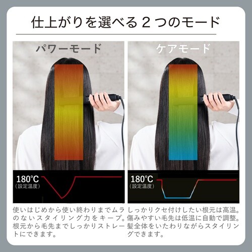 ストレートアイロン 25mm シルクコート 黒