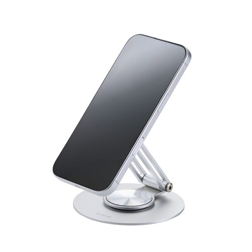 マグセーフ スマホスタンド 回転 銀