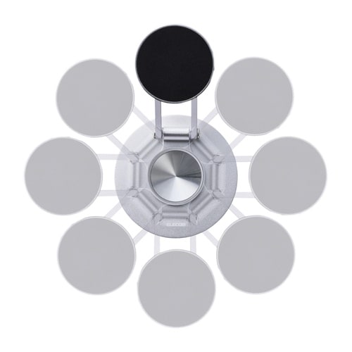 マグセーフ スマホスタンド 回転 銀