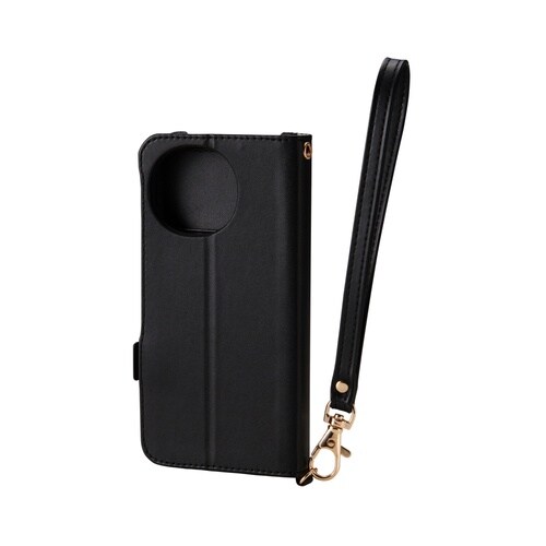 AQUOSsense10ケース 手帳型ハンド付 黒