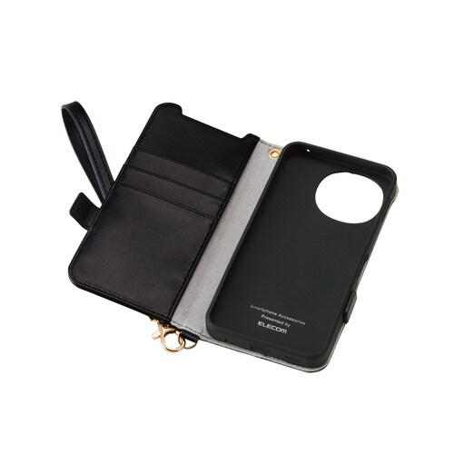 AQUOSsense10ケース 手帳型ハンド付 黒