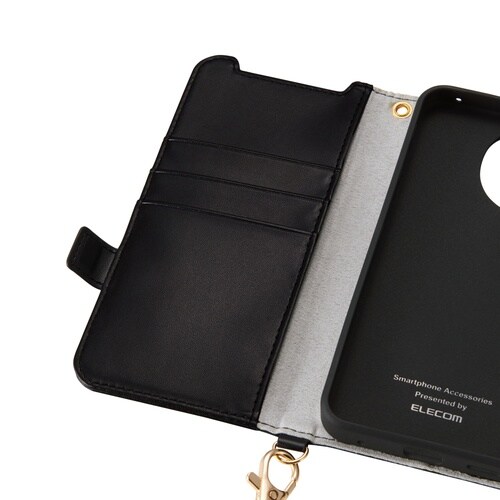 AQUOSsense10ケース 手帳型ハンド付 黒