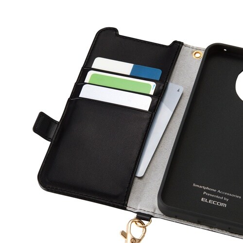 AQUOSsense10ケース 手帳型ハンド付 黒