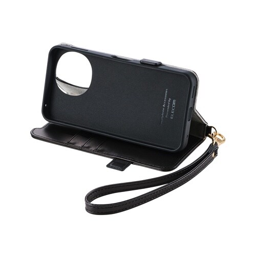 AQUOSsense10ケース 手帳型ハンド付 黒