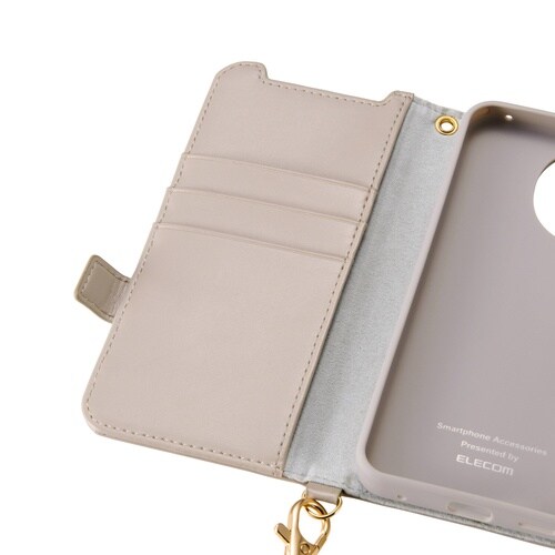 AQUOSsense10ケース 手帳型ハンド付 灰